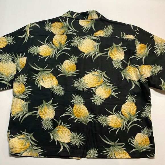 Tommy Bahama Womens Vibrant Silk Tropical Pineapple Print Blouse Sz M - Picture 8 of 8
